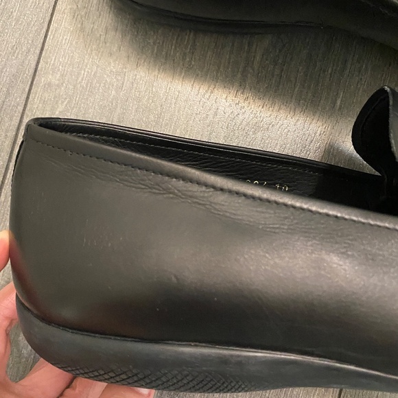 Prada Black Leather Rubber Sole Loafers Size 11 - Picture 14 of 14